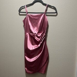 Honey and Rosie Shimmering Pink Mini Dress
